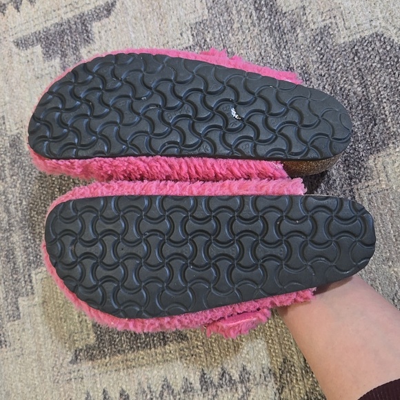 Birkenstock Boston Big Buckle Teddy Clogs Pink - Picture 8 of 9